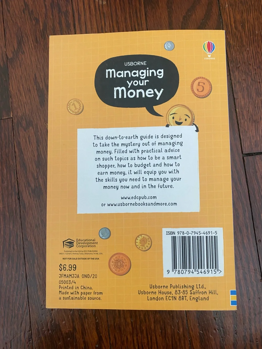 Usborne Managing Your Money - Colorful Kids Finance Book